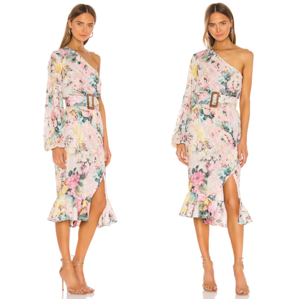 Hemant And Nandita Teien Midi Dress In Pastel Teien Size Xs